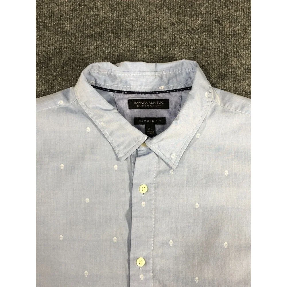 BANANA REPUBLIC Camden‎ Fit Shirt Men's XL Custom 078 Wash Short Sleeve Button
